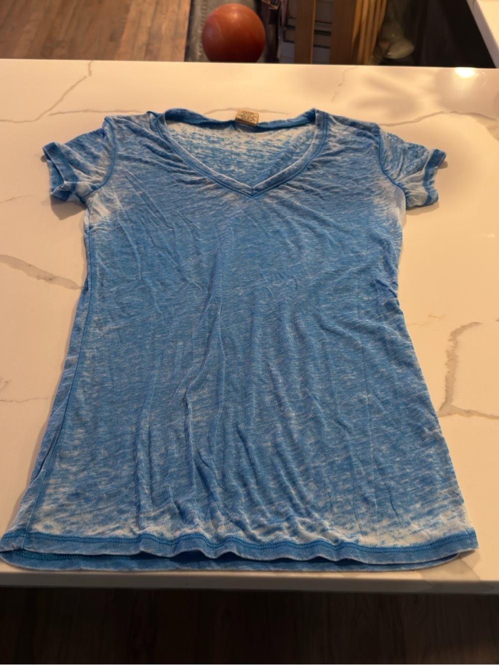 Well Worn Blue V-Neck Short Sleeve Tee